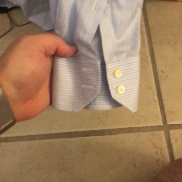 Blue/White Brooks Brothers Shirt. Supima Cotton - Picture 3 of 3